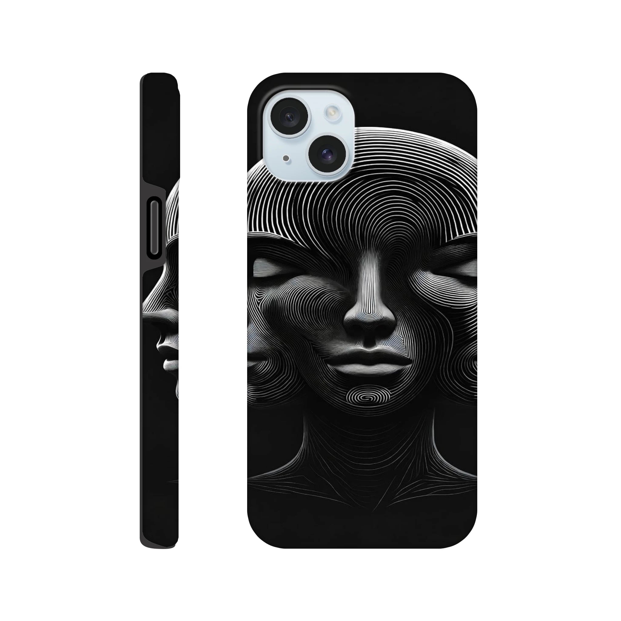 Optical Illusion 3 Faces iPhone Case - Tough Protective Dual-Layer Case