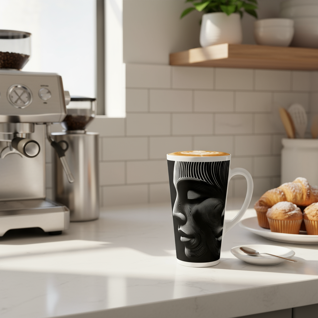 3 Faces Latte Mug in Kitchen
