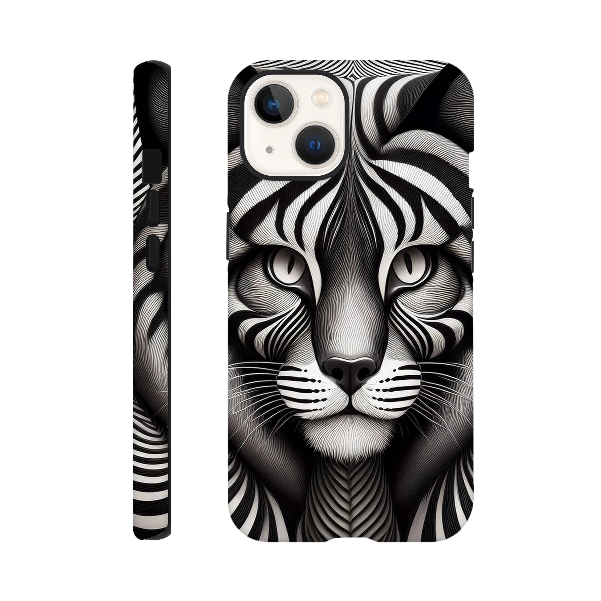 Optical Illusion Cat iPhone Case - Tough Protective Dual-Layer Case