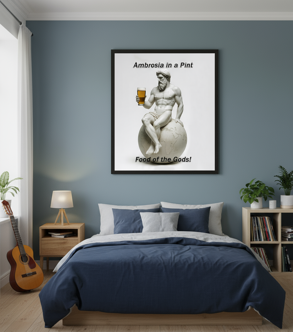 Ambrosia poster in bedroom