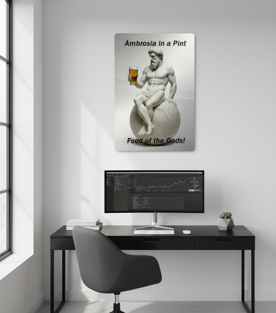 Atlas aluminium print in office