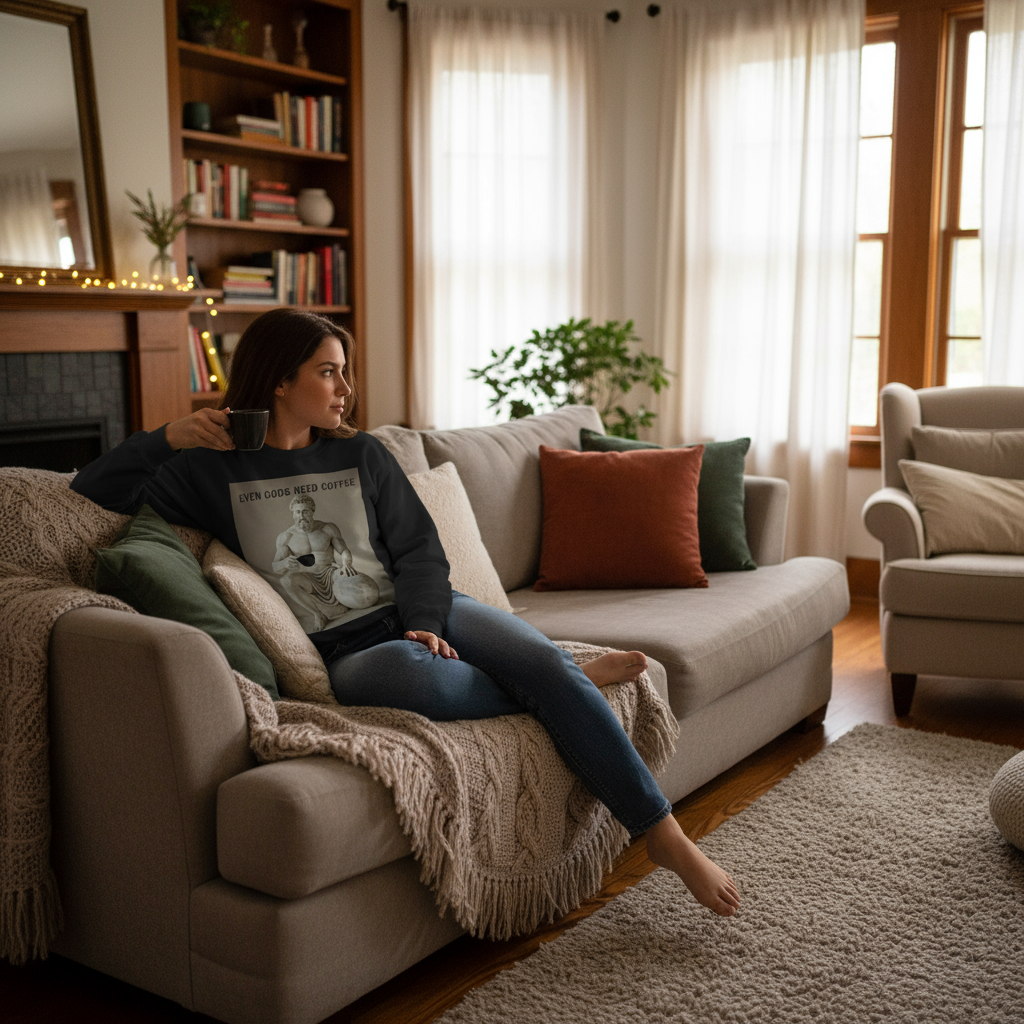 Atlas sweatshirt at home