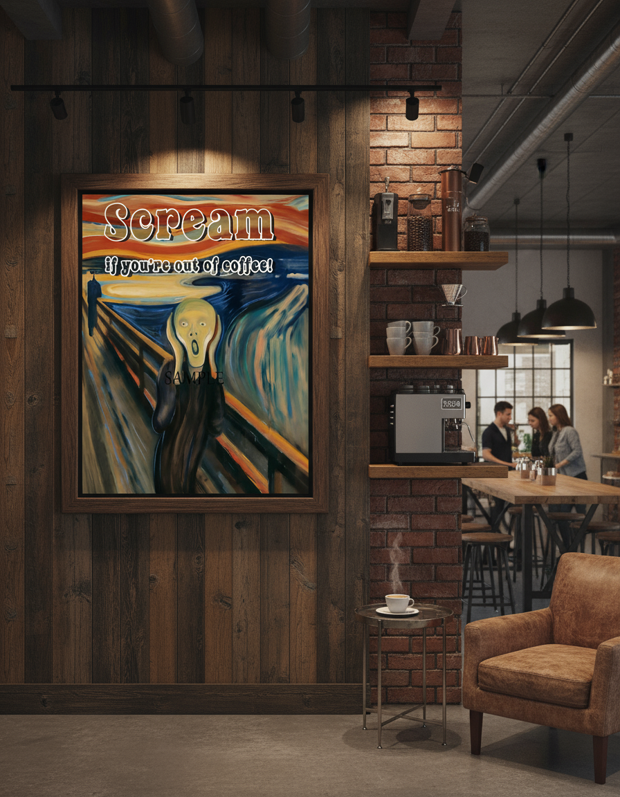 Cafe Wall Mockup