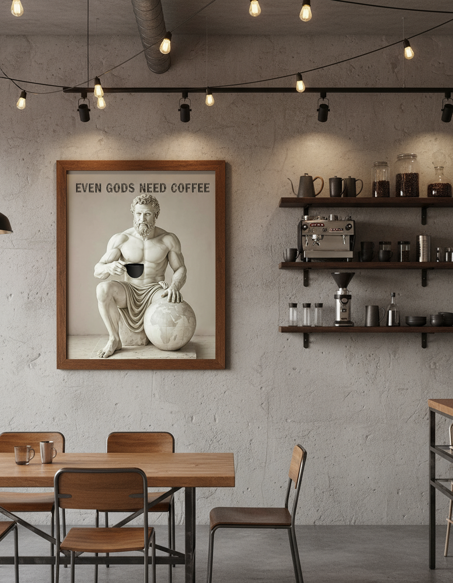 Cafe Wall Mockup