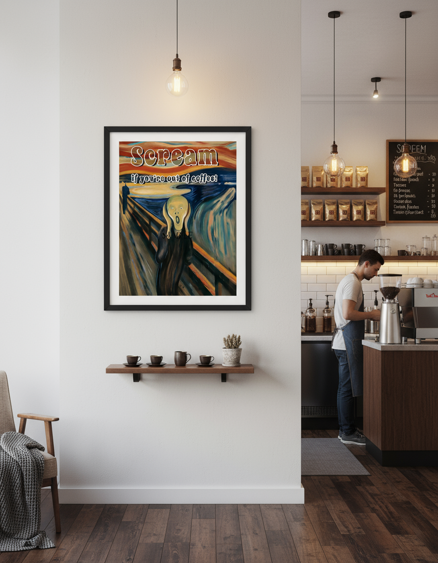 Coffee Shop Framed Mockup