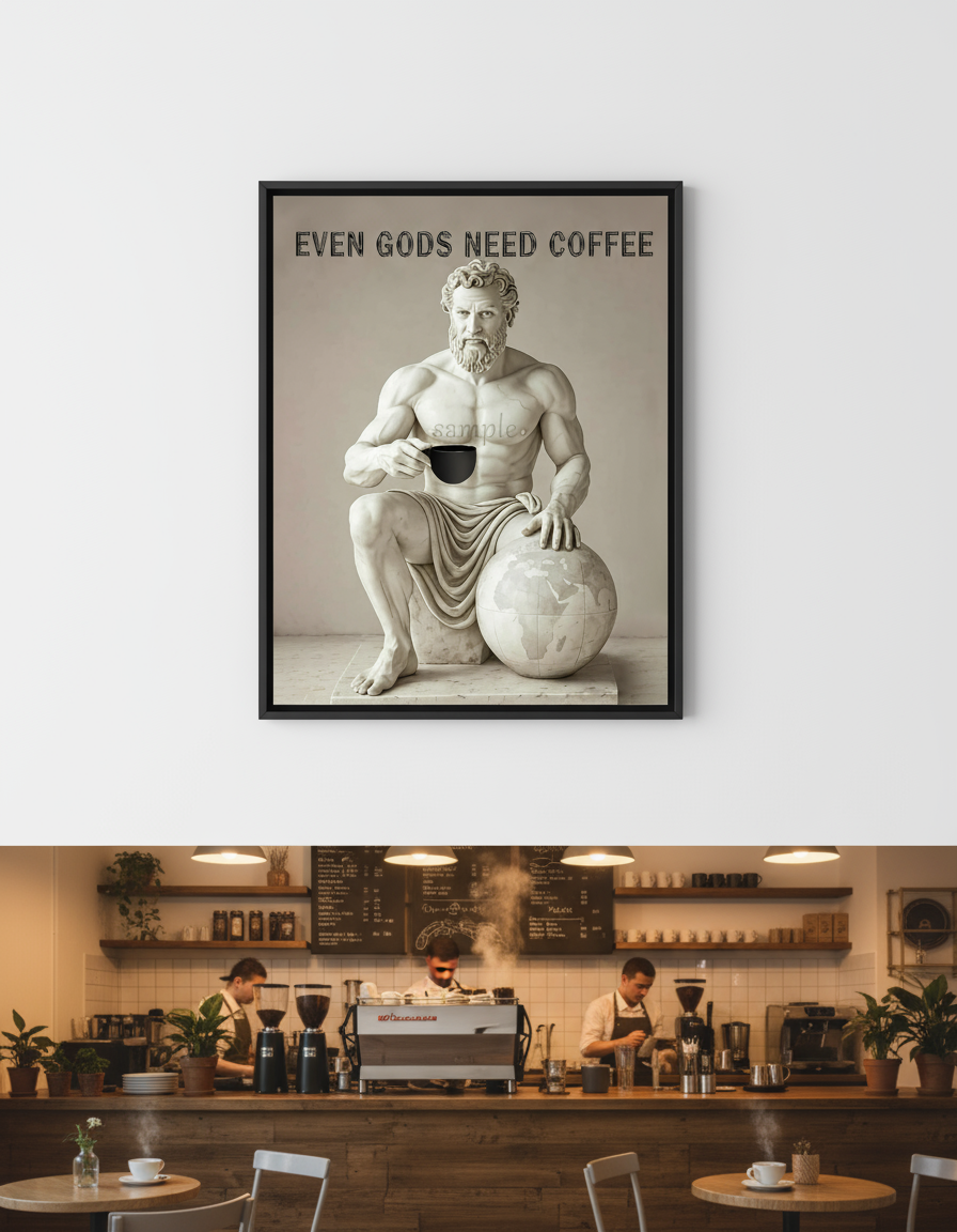 Coffee Shop Framed Mockup
