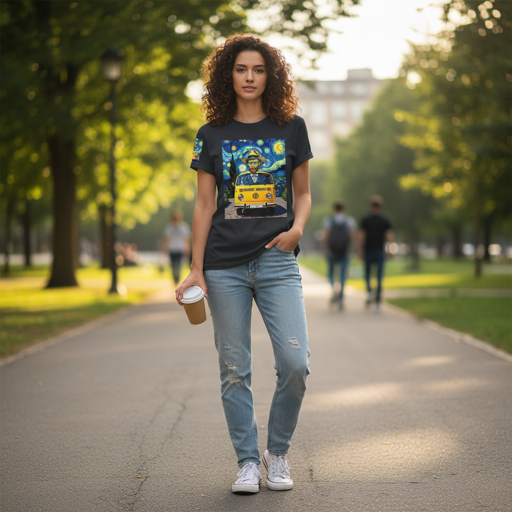 Van Gogh Ear We Go t-shirt being worn - casual everyday lifestyle
