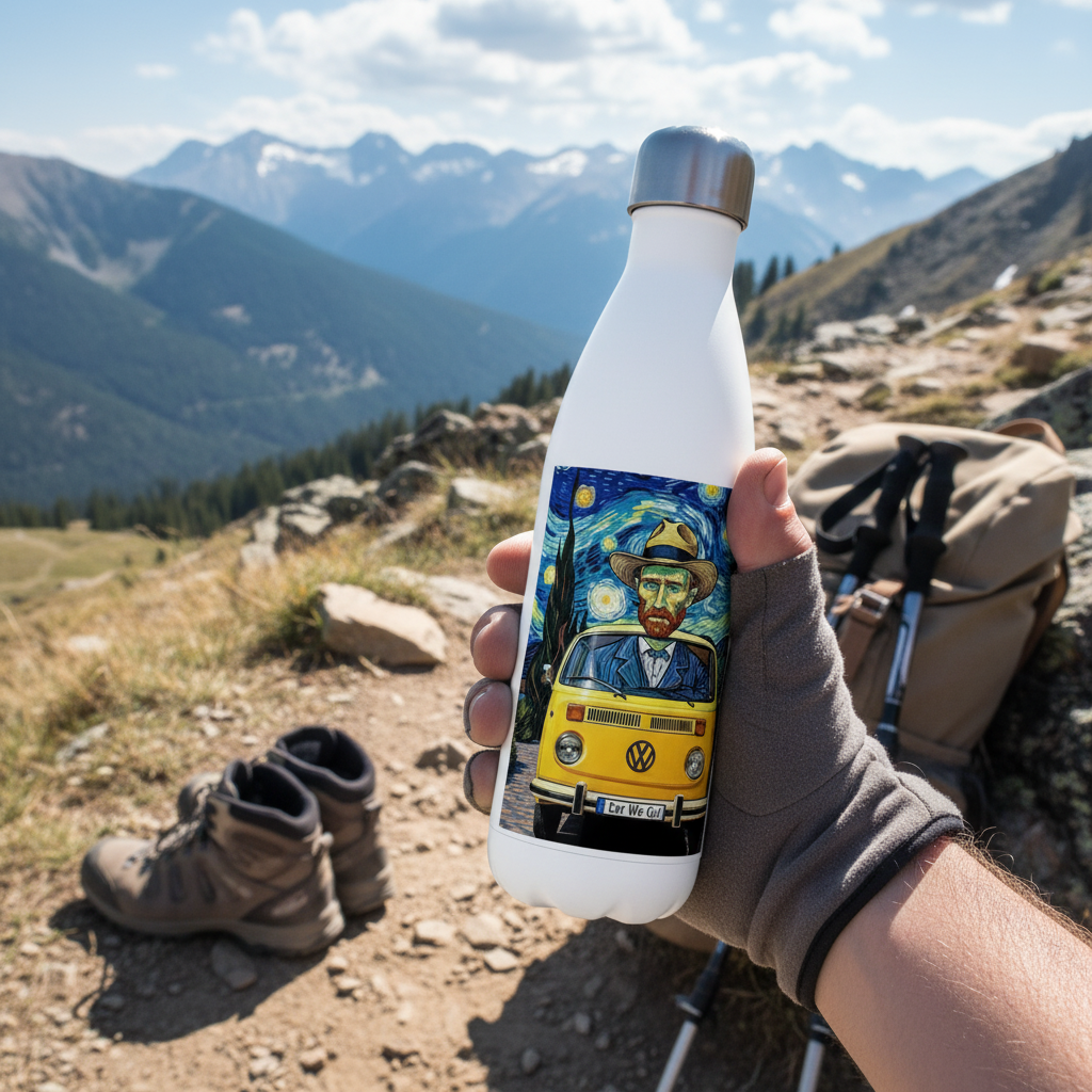 Van Gogh Ear We Go water bottle outdoors - hiking adventure portable
